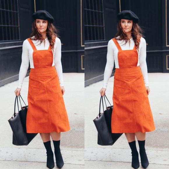 Free People Suede Apron Dress - Picture 2 of 8